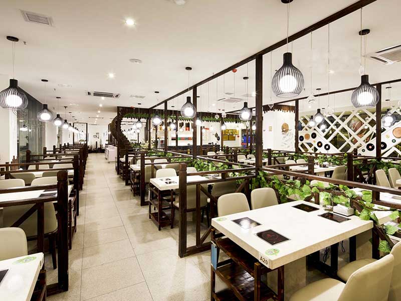 【餐饮空间】清新自然的绿野仙踪风格的火锅店设计